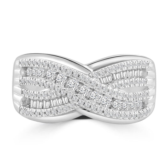 Crossover Diamond Ring