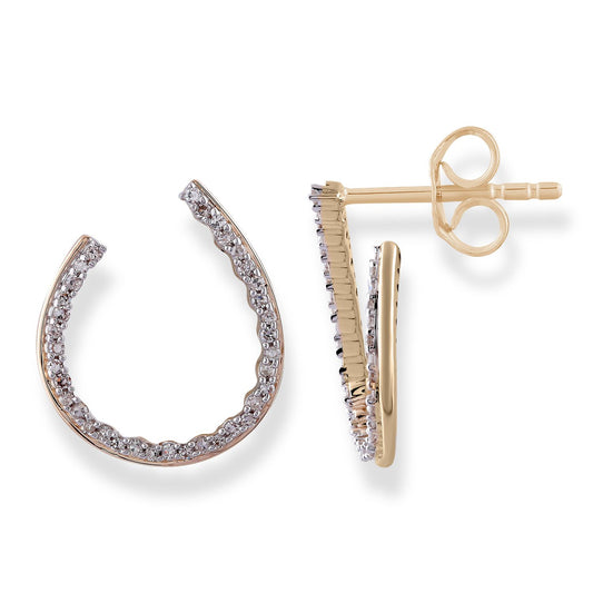 Yellow Gold Diamond Earrings