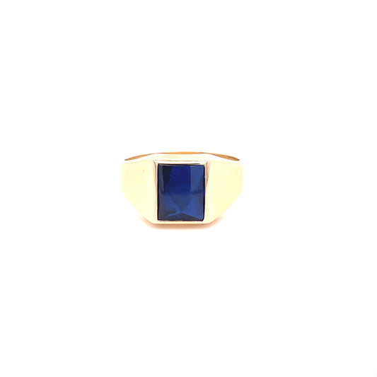 Blue Spinel Men's Ring
