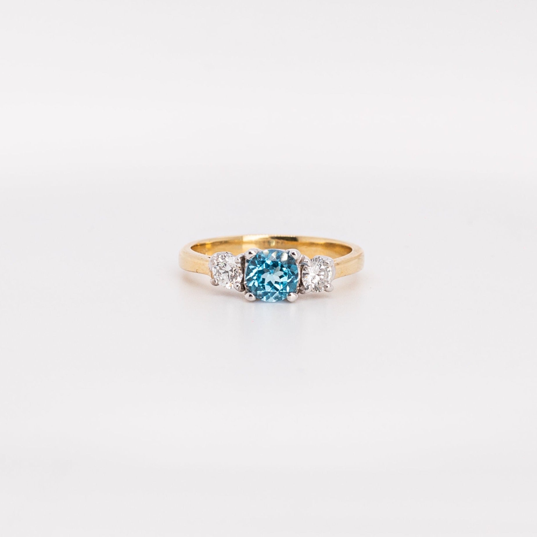 Blue Topaz & Diamond Dress Ring