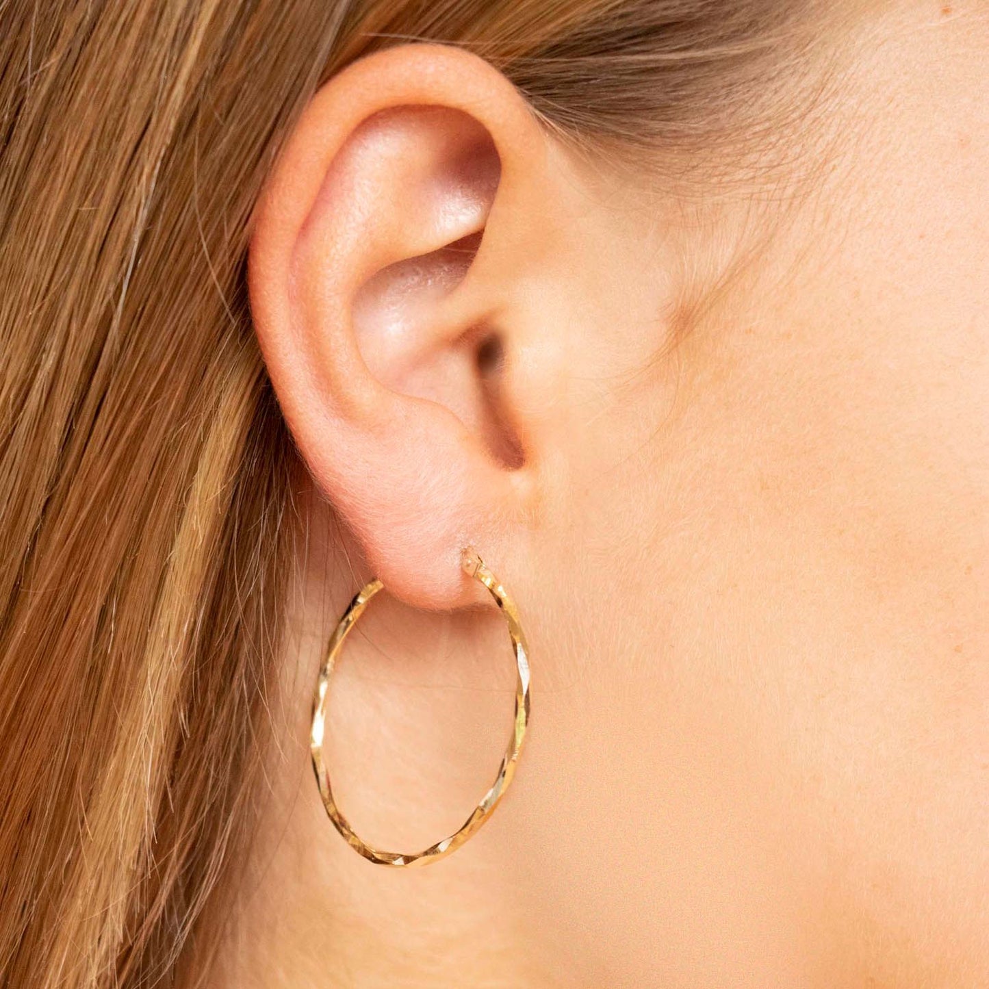 Round Hoop Earrings