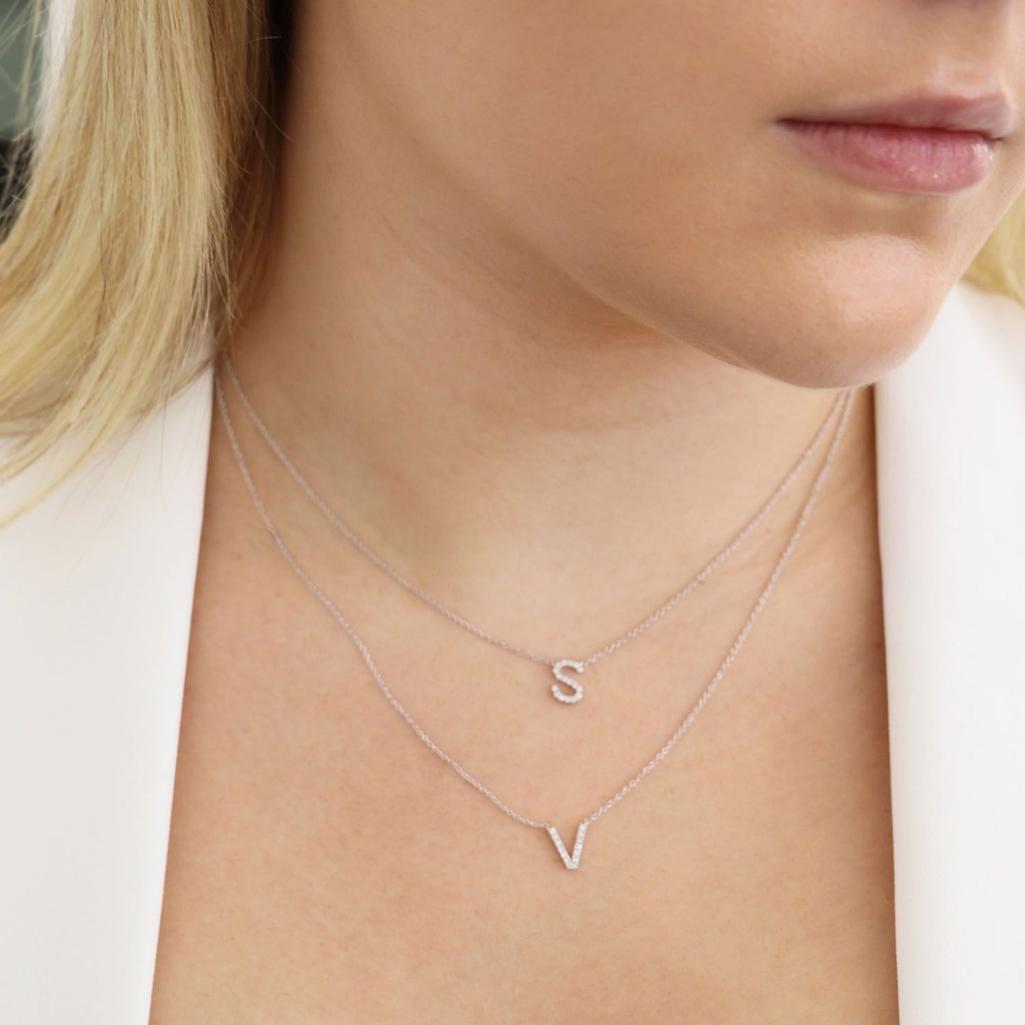 Diamond Initial Necklace