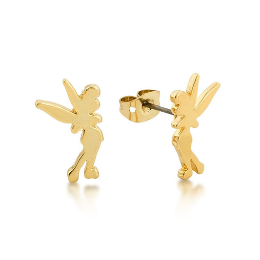 Tinker Bell Silhouette Stud Earrings - Gold
