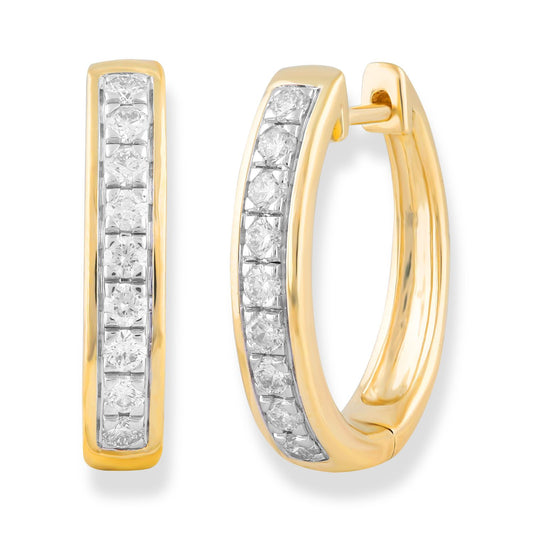 Diamond Huggie Earrings