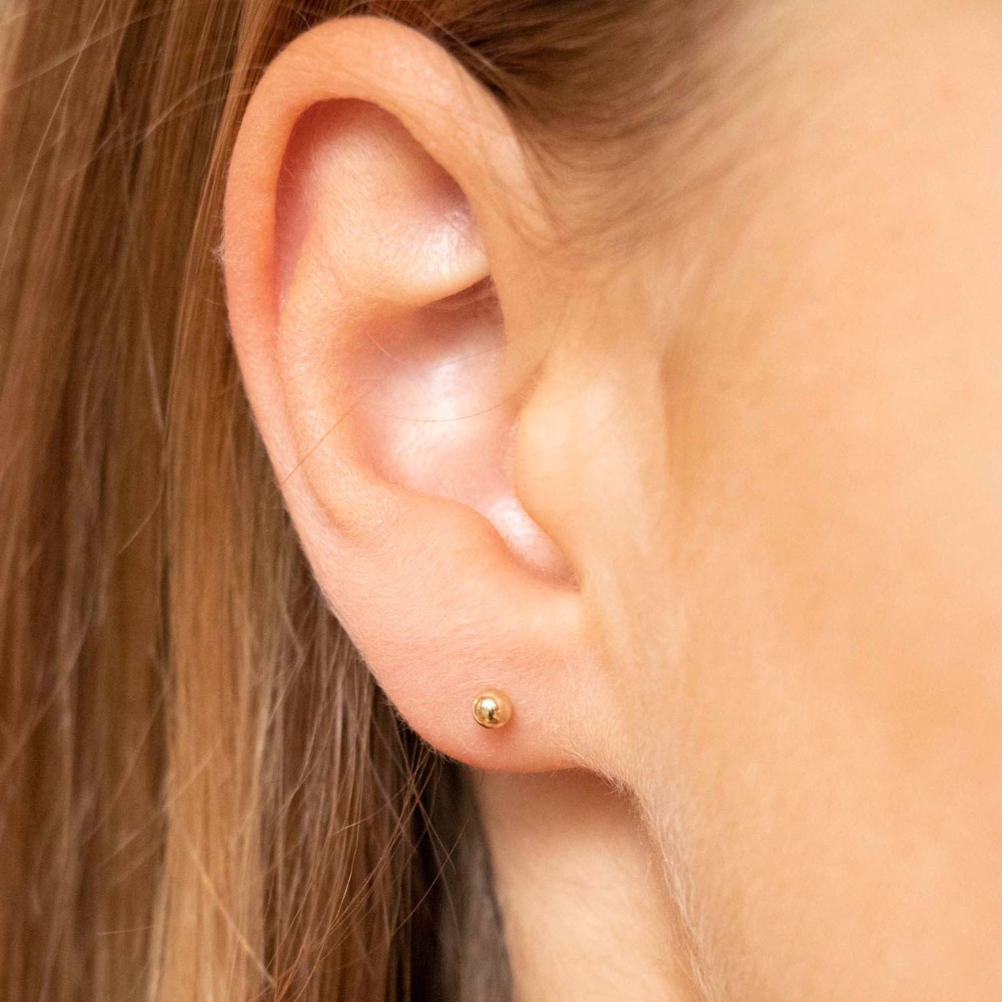 Round Gold Studs