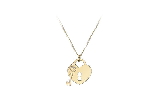Heart Lock & Key Necklace