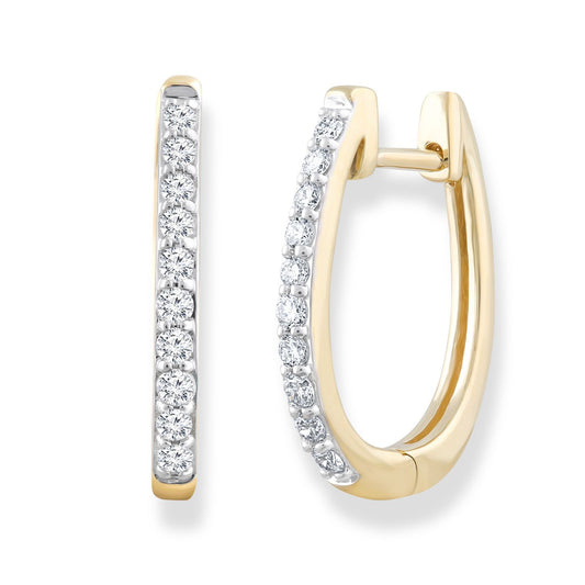 Diamond Huggie Earrings