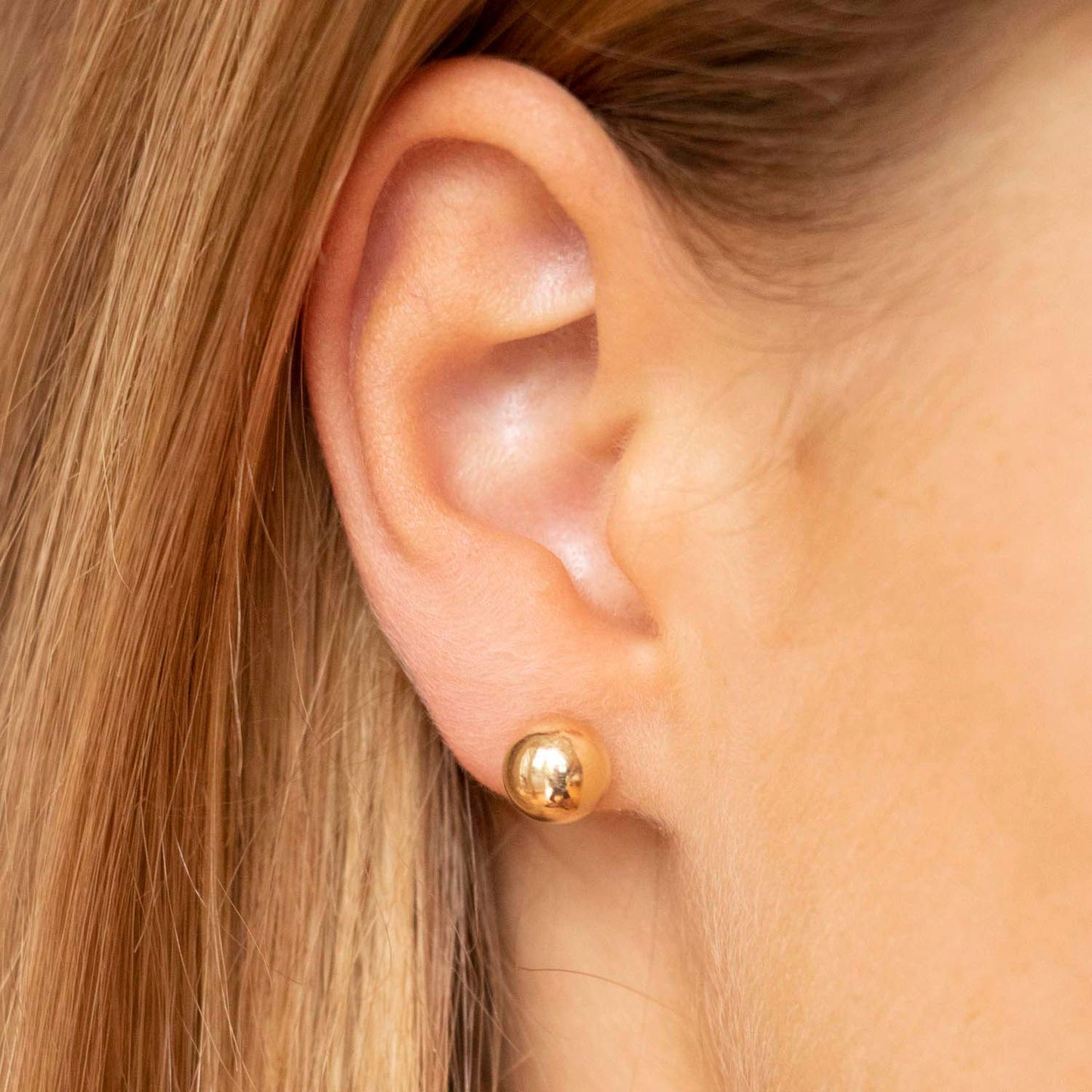 Gold Sphere Studs