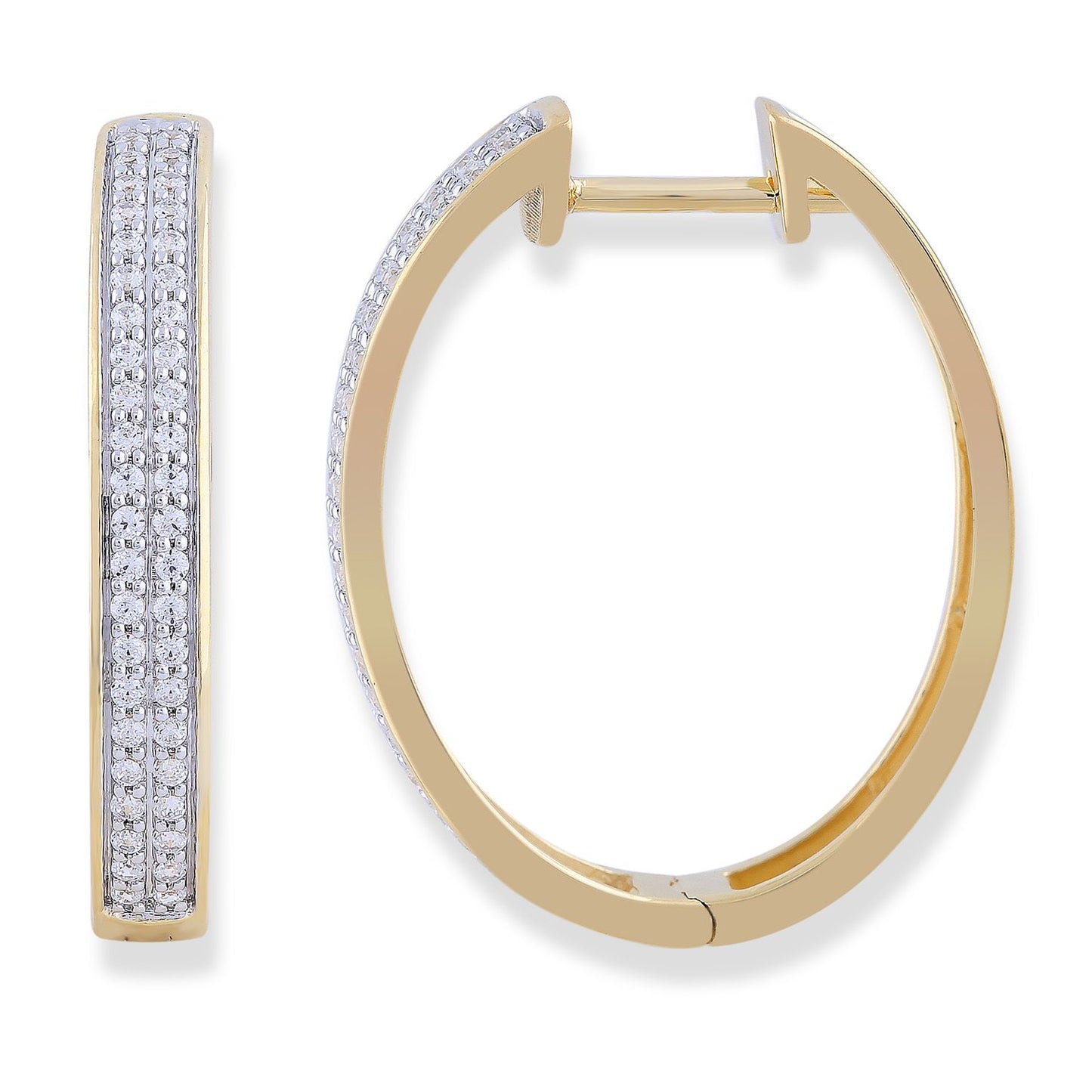 Diamond Huggie Earrings