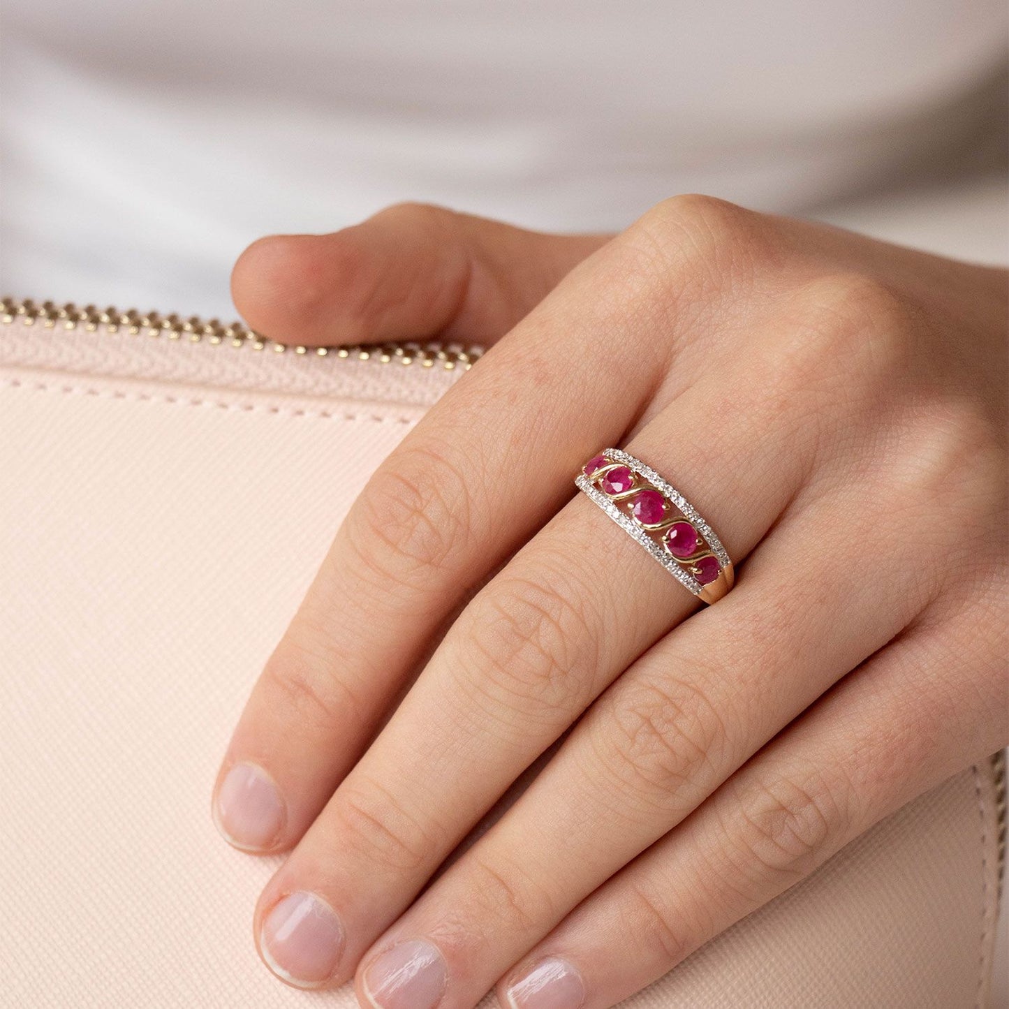 Natural Ruby & Diamond Dress Ring