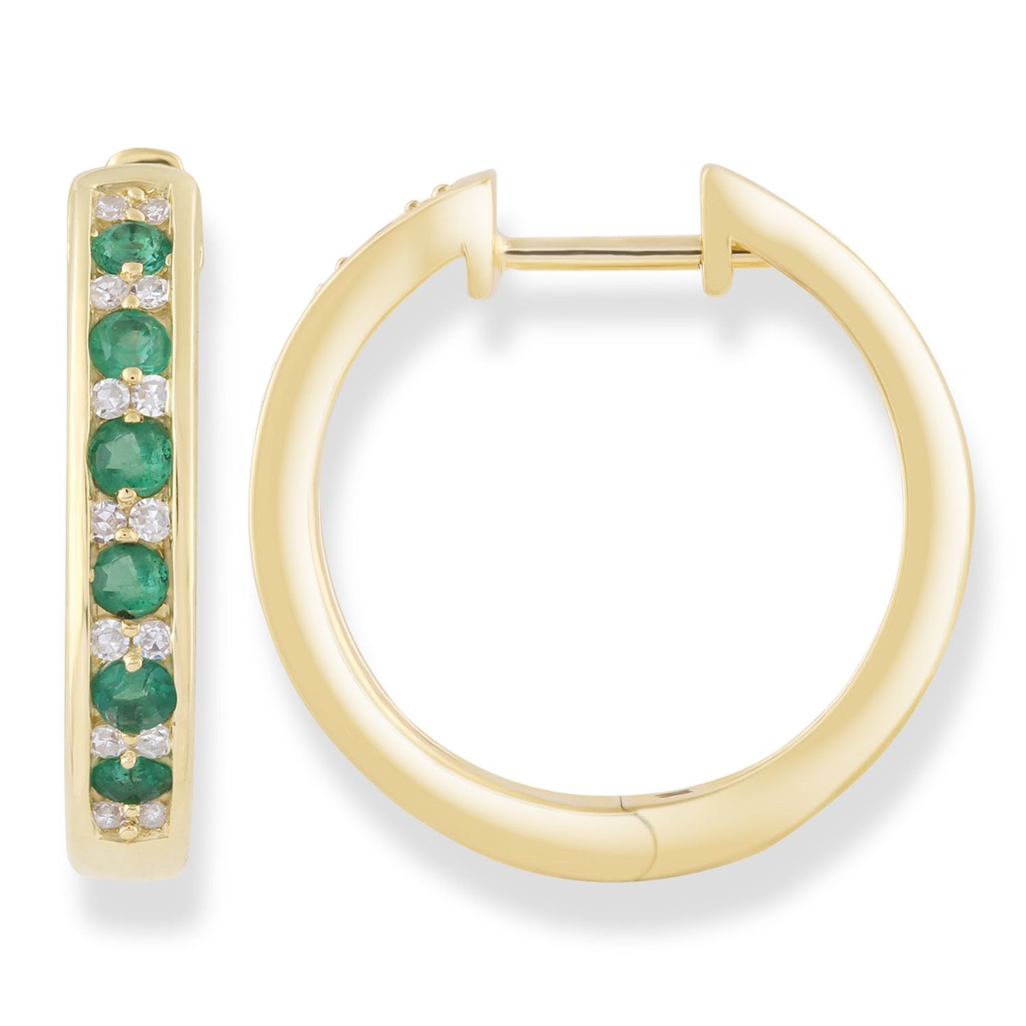 Natural Emerald & Diamond Earrings