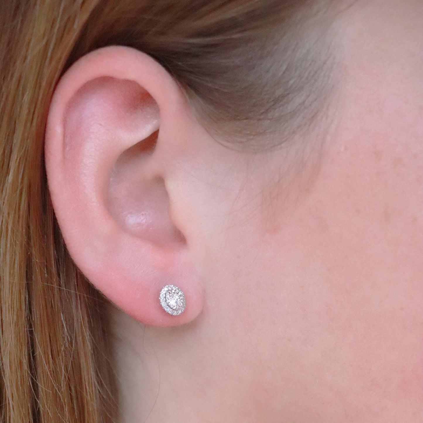 Oval-Shaped Diamond Studs