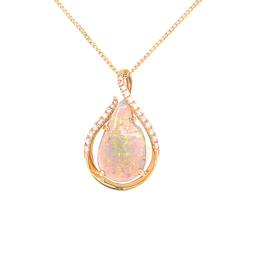 Natural Crystal Opal Pendant