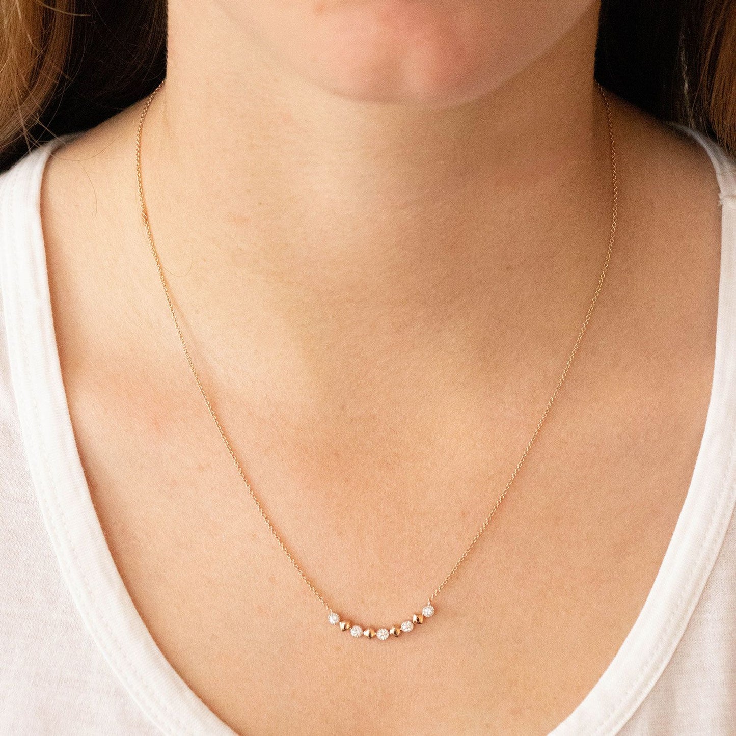 Rose Gold Diamond Necklace