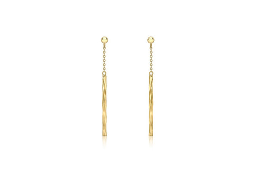 Diamond-Cut Drop Earrings