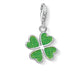Charm Pendant "Green Cloverleaf"