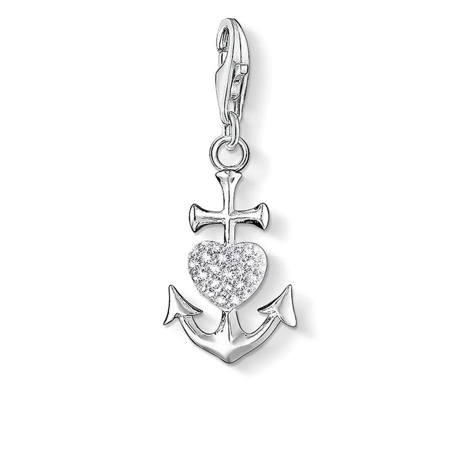 Charm Pendant  "Anchor With Heart"