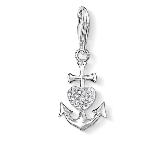 Charm Pendant  "Anchor With Heart"