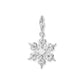 Charm Pendant Snowflake With Blue Stones