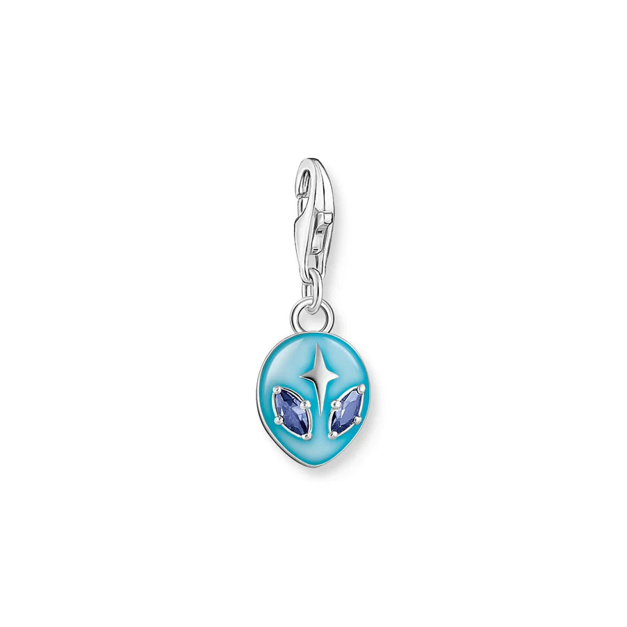 Blue Alien Charm Pendant