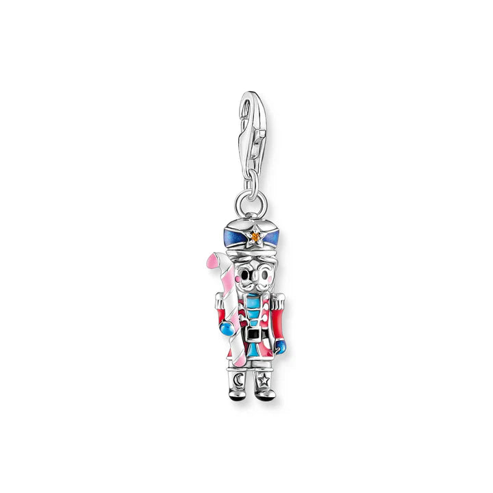 Silver Nutcracker Charm With Sugar Cane