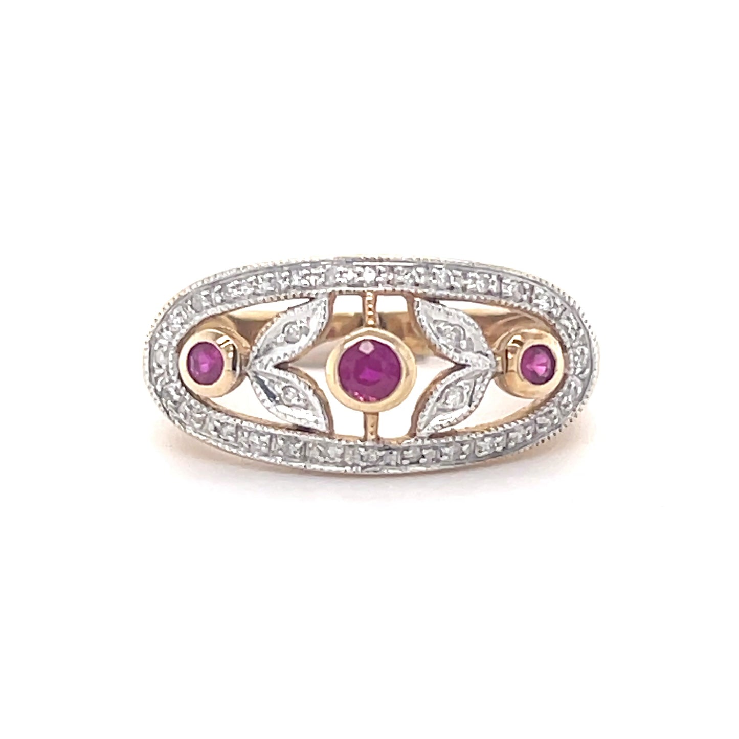 Natural Ruby & Diamond Dress Ring