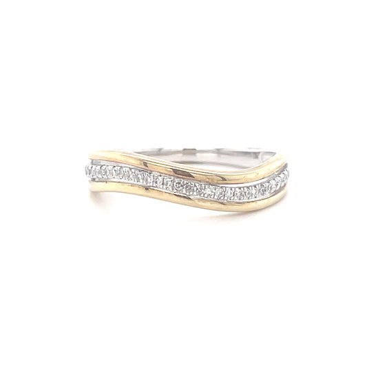 Tri-Tone Gold Diamond Ring