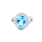 Natural Aquamarine & Diamond Ring