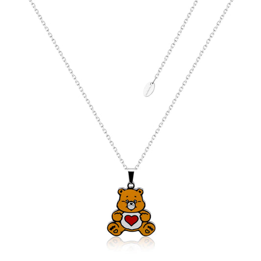 ECC Care Bears Tenderheart Bear Belly Badge Enamel Necklace