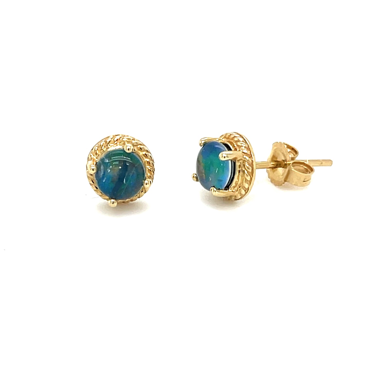 Natural Opal Stud Earrings