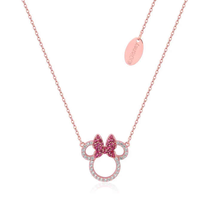 Diamond minnie shop mouse necklace