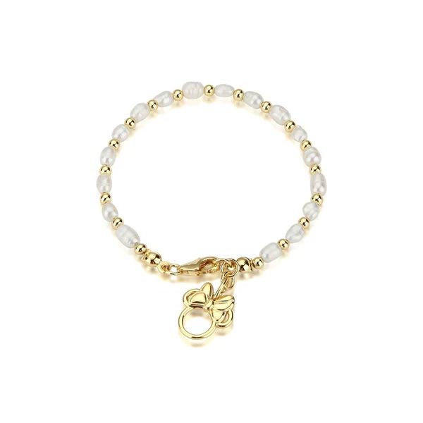 Disney Precious Metal Minnie Mouse Pearl Bracelet