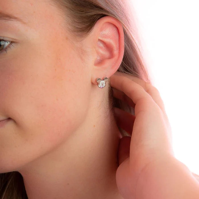 ECC Mickey Mouse Enamel Stud Earrings