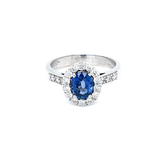 Ceylon Sapphire & Diamond Ring