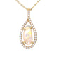 Natural Crystal Opal & Diamond Pendant