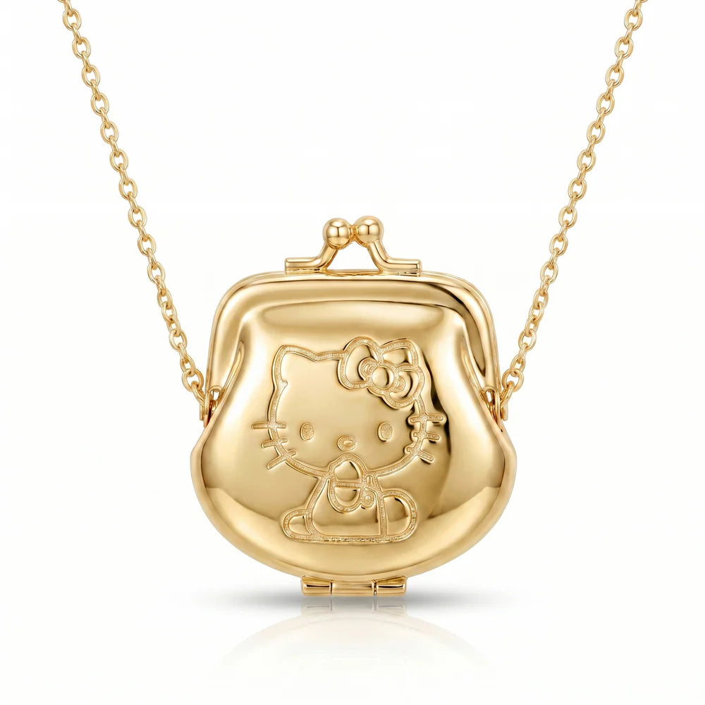 Sanrio Hello Kitty Kiss Lock Purse Necklace