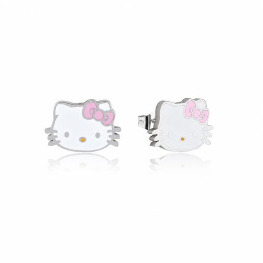 ECC Sanrio Hello Kitty Pink Bow Stud Earrings