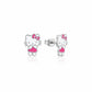 ECC Sanrio Hello Kitty Pink Dress Stud Earrings