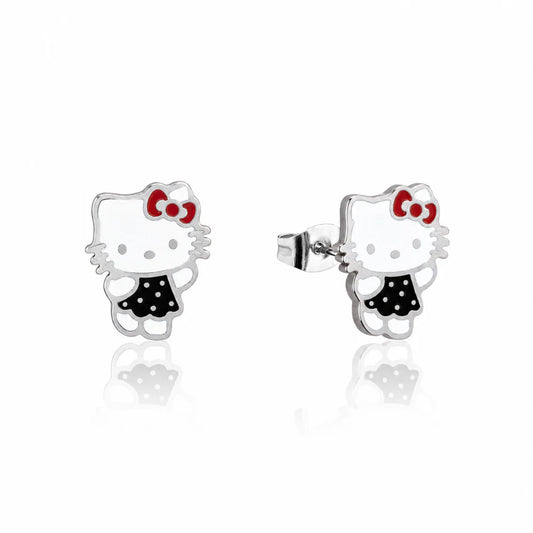 ECC Sanrio Hello Kitty Polka Dot Dress Stud Earrings