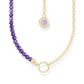 Charm Necklace With Violet Beads