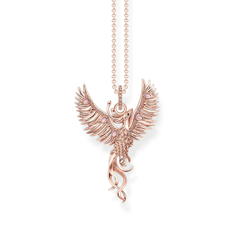 Phoenix Necklace With Colourful Stones
