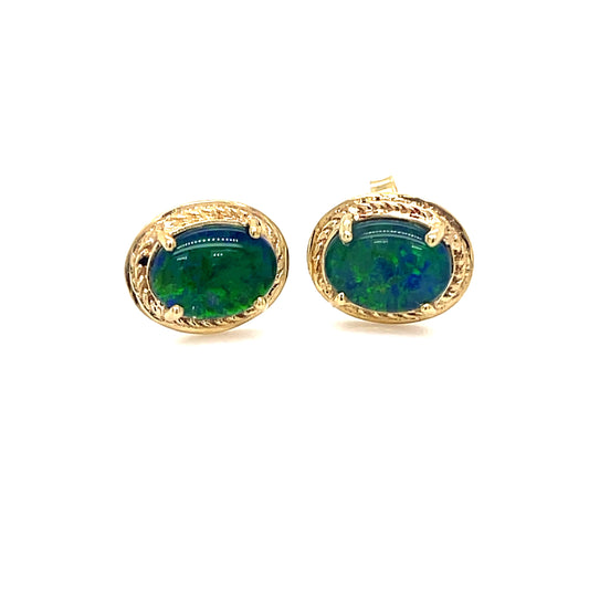 Natural Opal Stud Earrings