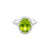 Natural Peridot & Diamond Ring