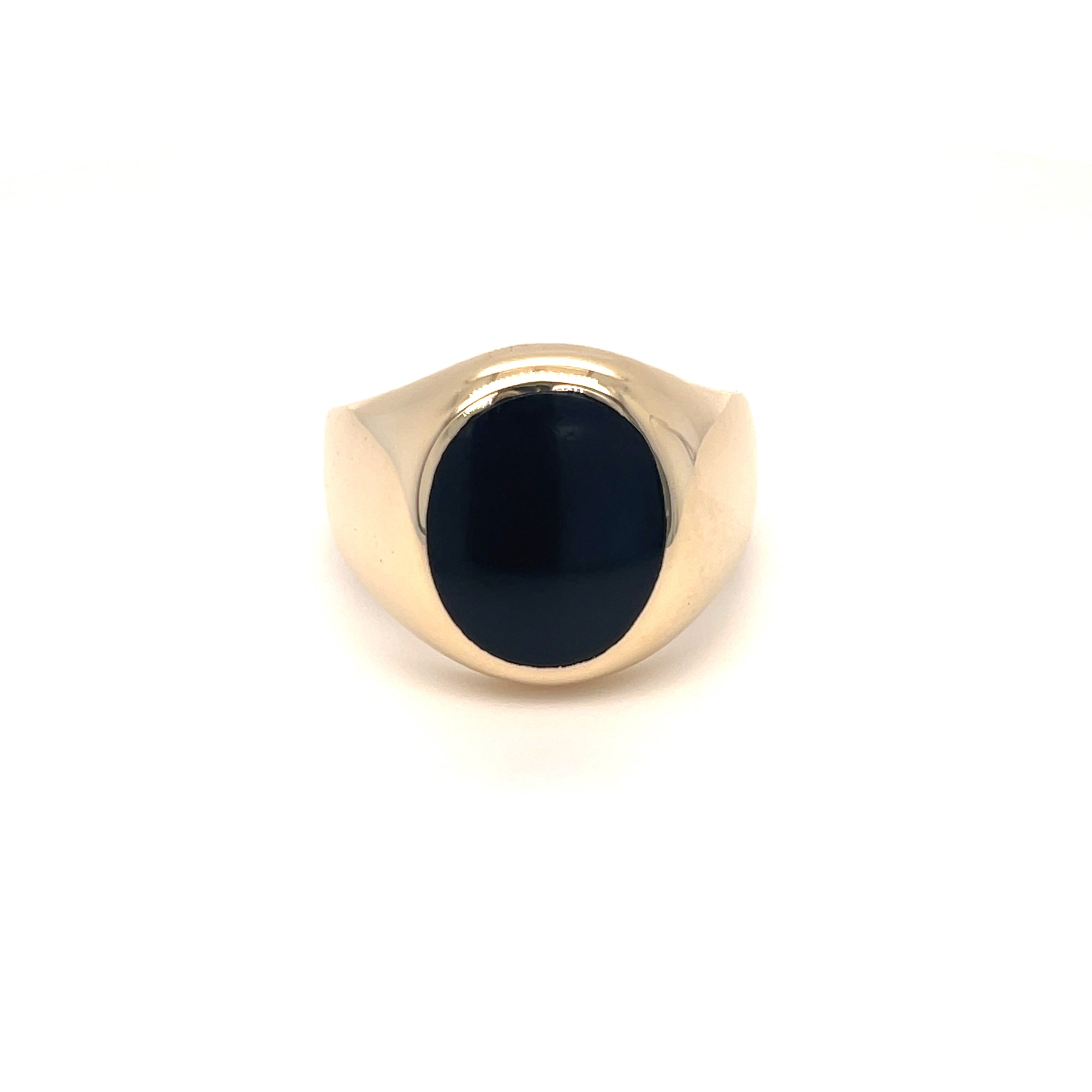 Natural Black Onyx Men's Ring