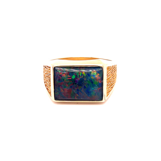 Natural Opal Men's Ring
