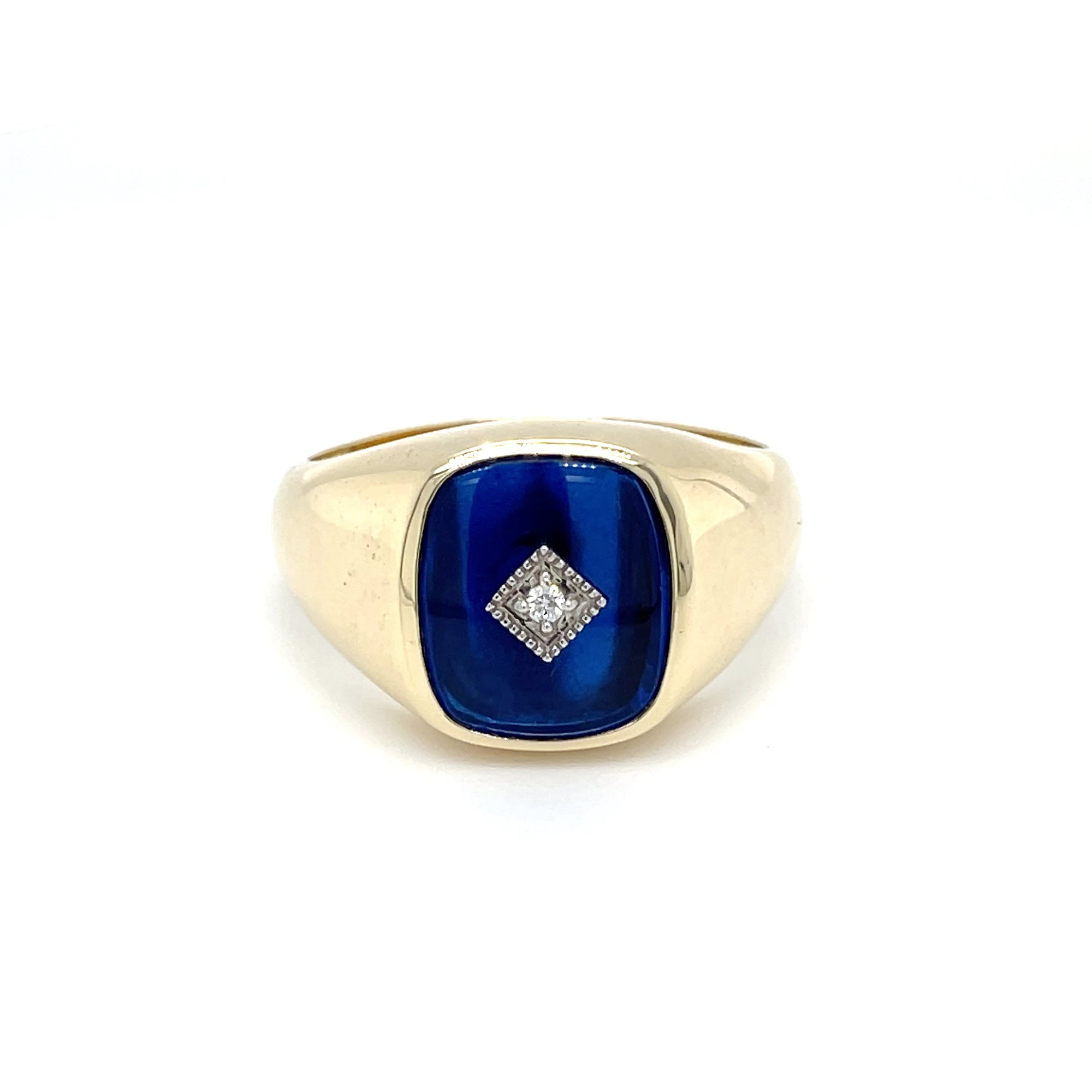 Blue Spinel Men's Ring