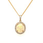 Natural Opal & Diamond Pendant