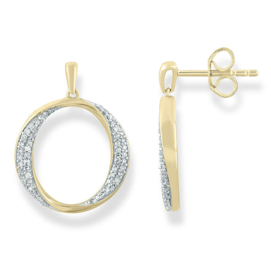 Yellow Gold Diamond Stud Earrings
