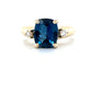 London Blue Topaz & Diamond Dress Ring