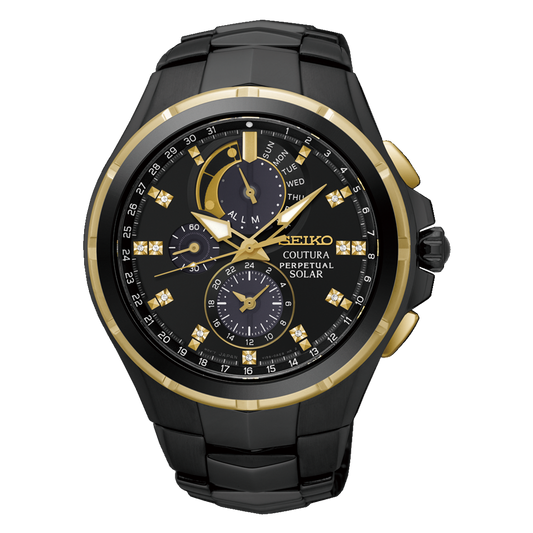 SEIKO Coutura Diamond Solar Perpetual Calendar Watch